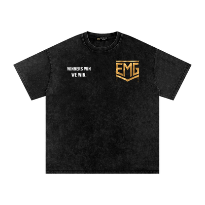 Snow Washed Oversized Cotton T-Shirt