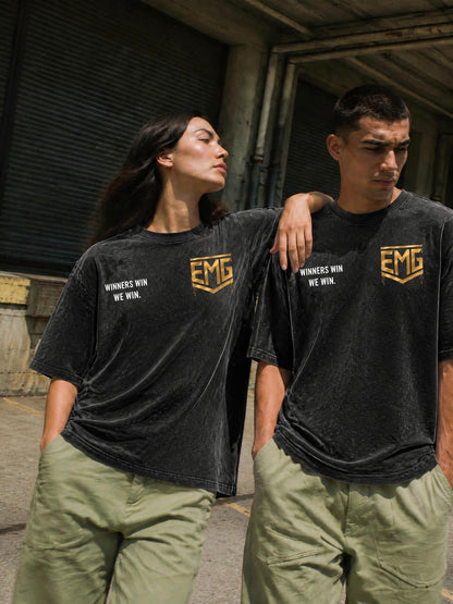 Snow Washed Oversized Cotton T-Shirt
