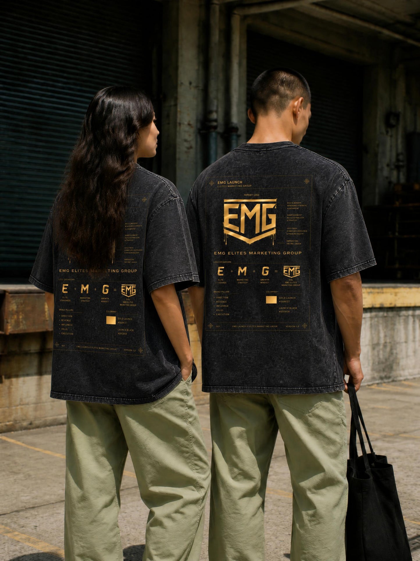Snow Washed Oversized Cotton T-Shirt