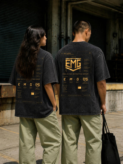 Snow Washed Oversized Cotton T-Shirt