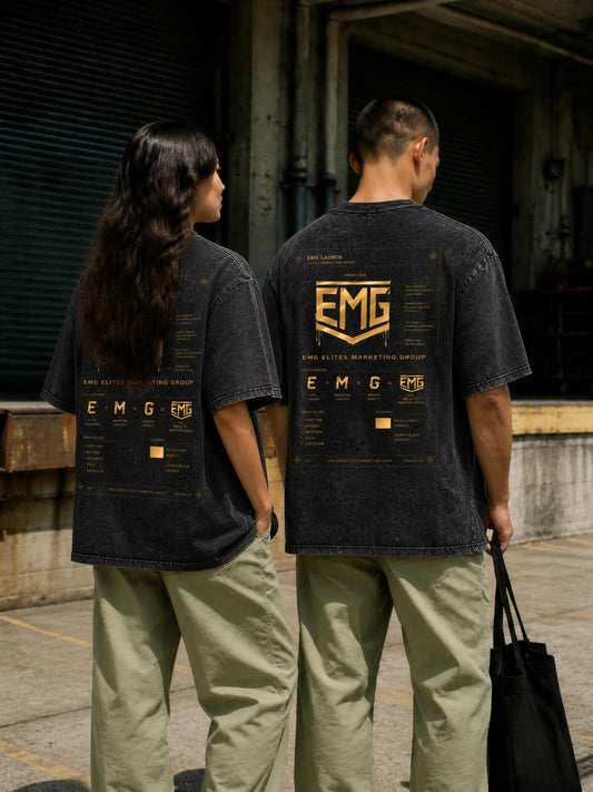 Snow Washed Oversized Cotton T-Shirt